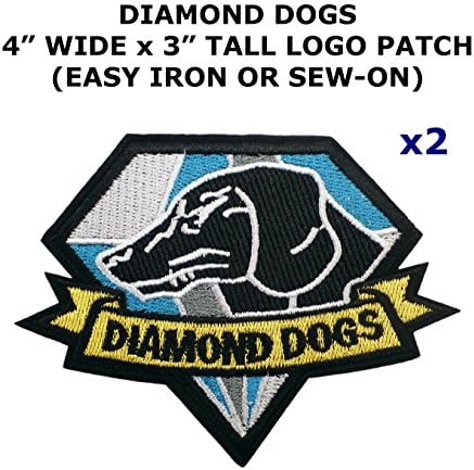 2 PCS Metal Gear Solid Diamond Dogs Video Game Theme DIY Iron / Sew-on Decorative Applique Patches
