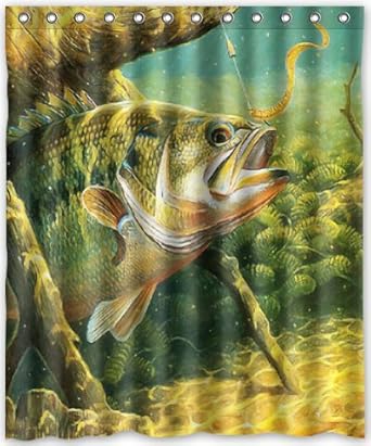 Amazon Com Bass Fish Jumping Hook Waterproof Fabric Polyester