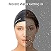 TOPLUS Swim Cap Women, Swimming Cap Waterproof Unisex Swimming Caps for Women and Swimming Cap for Men Silicone No-Slip - Dark Black