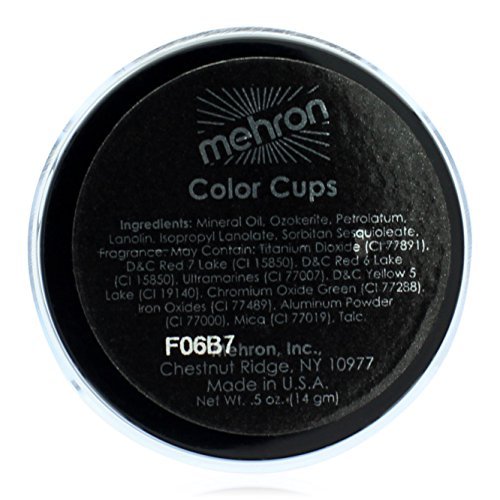 Mehron Makeup Clowning Color Cups, WOLFMAN BROWN - .5oz Carded