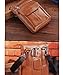 Hwin Small Crossbody Phone Purse, Leather Men Bag Compatible iPhone 8 7 Plus Holster Case Double Belt Loops Belt Pouch Waist Bag Mini Travel Shoulder Bag Samsung Note 8 5 S7 Edge Plus+Keyring Brown