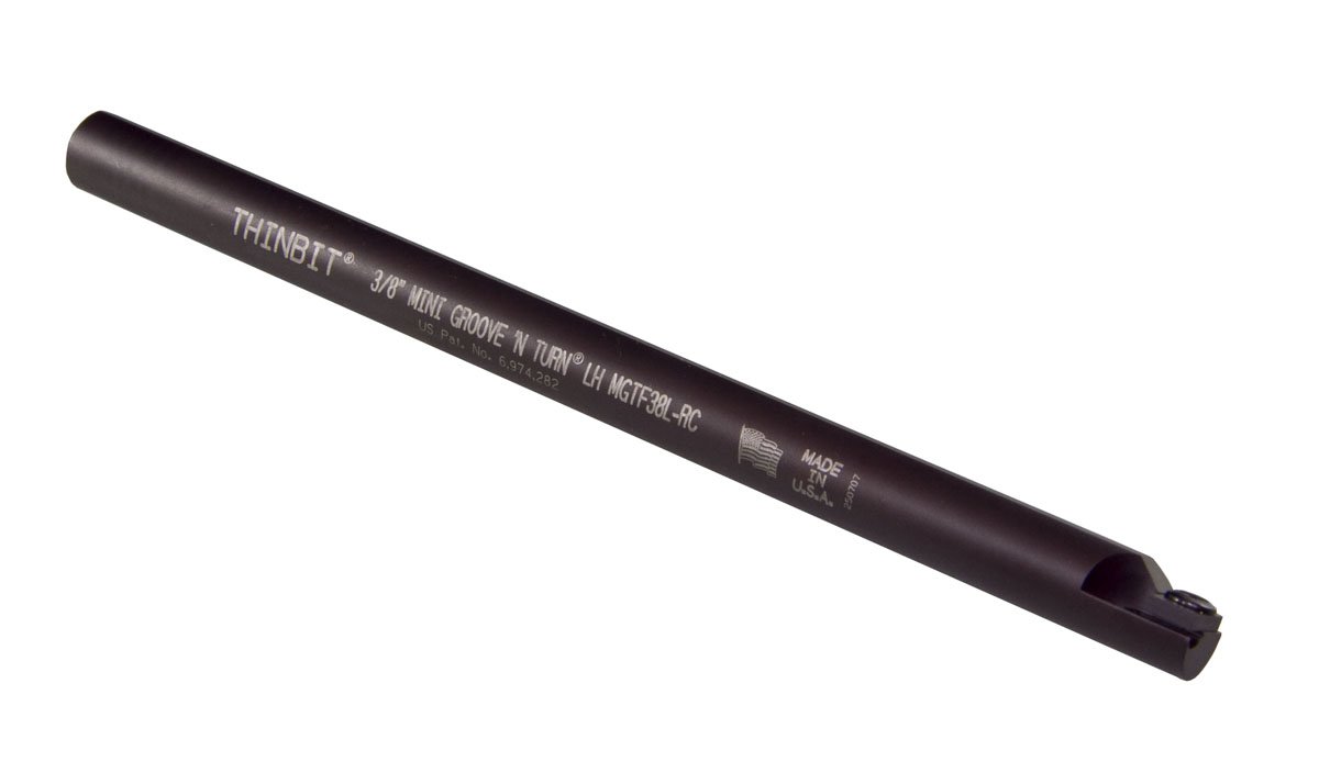 THINBIT MGTF38L Steel Internal Face Grooving Bar, 3/8" Diameter, 0.415" Minimum bore, 1.5" Reach