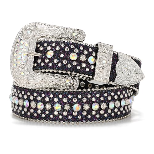 Rhinestone Belt Goth Belt Bling Belts for Women and Men  display picture 1