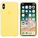 TOSHIELD Anti-Drop iPhone X/10 (5.8Inch) Liquid Silicone Gel Case, Soft Microfiber Cloth Lining Cushion for iPhone 10 (Yellow)
