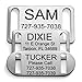 Slide-On Pet ID Tag | Collar Tag | 3 Sizes & 9 Colors to Choose from (Small, Stainless Steel)