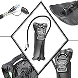 Hydration Pack Bladder- 2.0L TPU Leak Proof Water Reservoir- Extra Large 3.5â€ Opening For Easy Cleaning Silicon Bite Tip & Sliding Shut Off Valve- Neoprene Insulated Hose