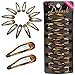 Dofash Epoxy Snap Hair Clips Metal Grips 5cm/2in Tortoise Accessories 12Pcs (Epoxy Tortie)