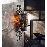 American Atelier Mosaic Glass and Metal Wall Lighting Sconce, 4-3/4 by 5 by 16-Inch