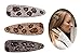 Leopard Print Fashion Hair Clips| Rhinestone Cheetah | Woman's Barrette Accessories | 90's Fashion Alligator Hairpins | Bobby Pins | Large & Small | Silver Gold Black | Pasador |