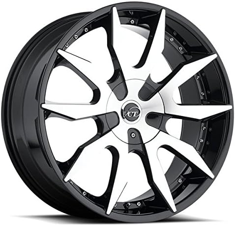 VCT V54 Black Machined 22x9.5 6x135 6x139.7 +30 offset Wheel Rim