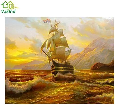 Diamond Embroidery 5D Diamond Painting Cross Stitch Crafts Beauty Sailboat Diamond Mosaic Pattern Rhinestones Hobbies And Crafts