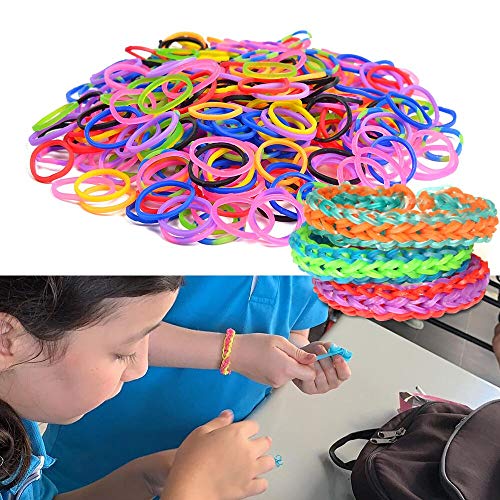 3700+ Rainbow Rubber Bands Glow in The Dark Set Included: 3600+ Premium Quality Loom Bands in 6 Colors + 100 S-Clips + 15 Lovely Charms + 6 Crochet Hooks, No Loom Board Included.