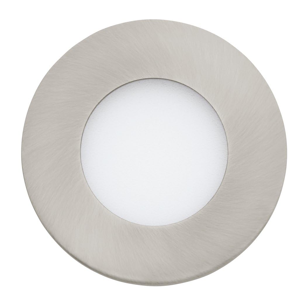 Eglo 32822 FUEVA-C LED Three Recessed Lights in Satin Nickel,Metallic