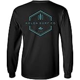 Joe's USA Koloa Long Sleeve Thruster Logo Heavy Cotton T-Shirts. Regular, Big & Tall