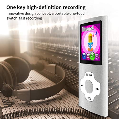 Mymahdi MP3/MP4 Portable Player,1.8 Inch LCD Screen,Max Support 64GB,Silver - //coolthings.us