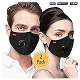 Dust Mask - Anti Air Pollution Smoke Mask - Particulate Respirator with 4 replaceable filters - Washable and Reusable Face Protection - (Black)