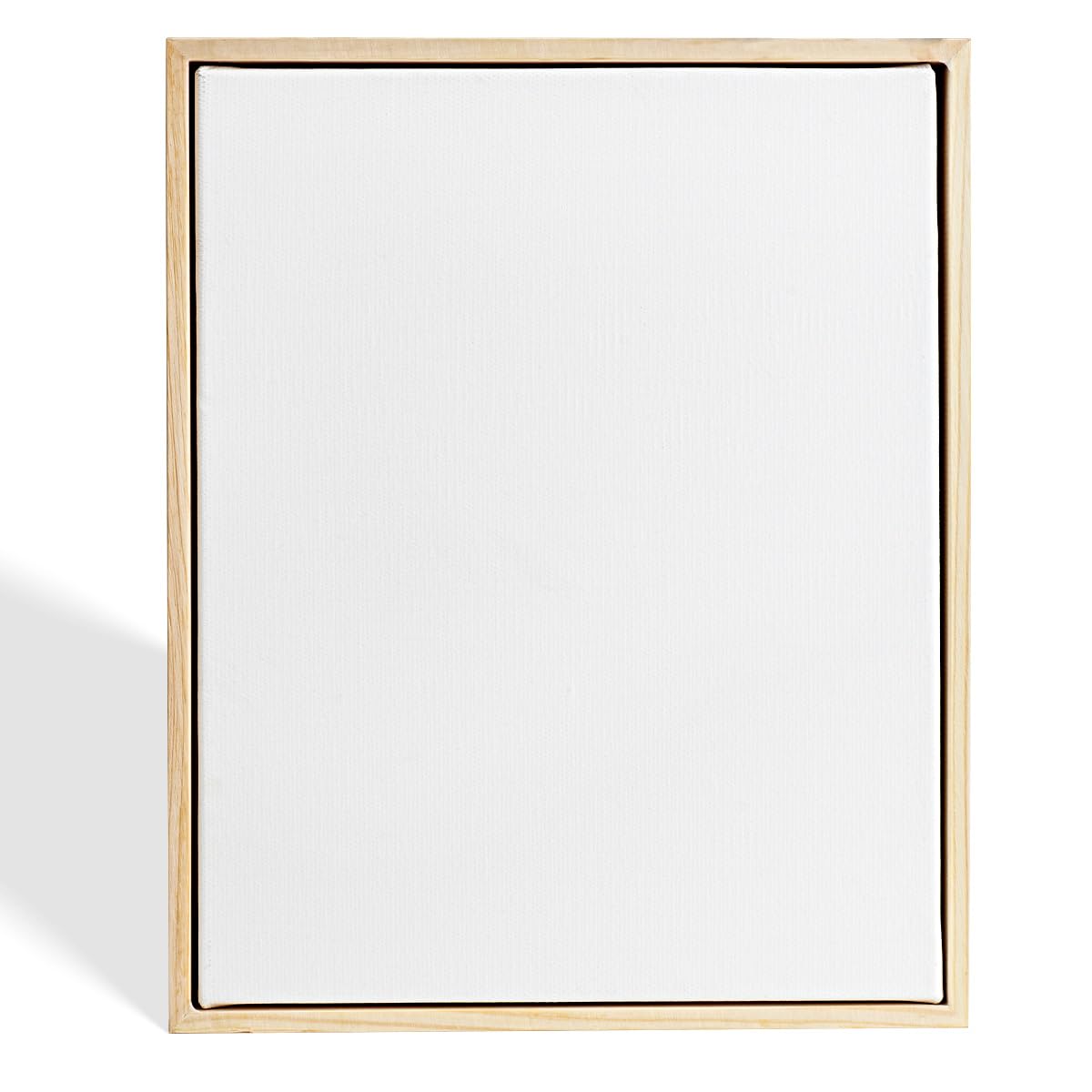 Colour Splash 40x50cm Stretched Canvas with Pinewood Frame (1pk), 3.8cm Deep Edge, 4.8cm Pine Frame, Linen & Cotton Blend, Medium Grain, Triple-Primed 450gsm, Durable Blank Canvas for Oil & Acrylic