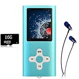MP3 Player/Music Player,EVASA with a 16 GB TF Card Portable Digital Music Player/Video/Voice record/FM Radio/E-Book Reader,Ultra Slim 1.8''Screen