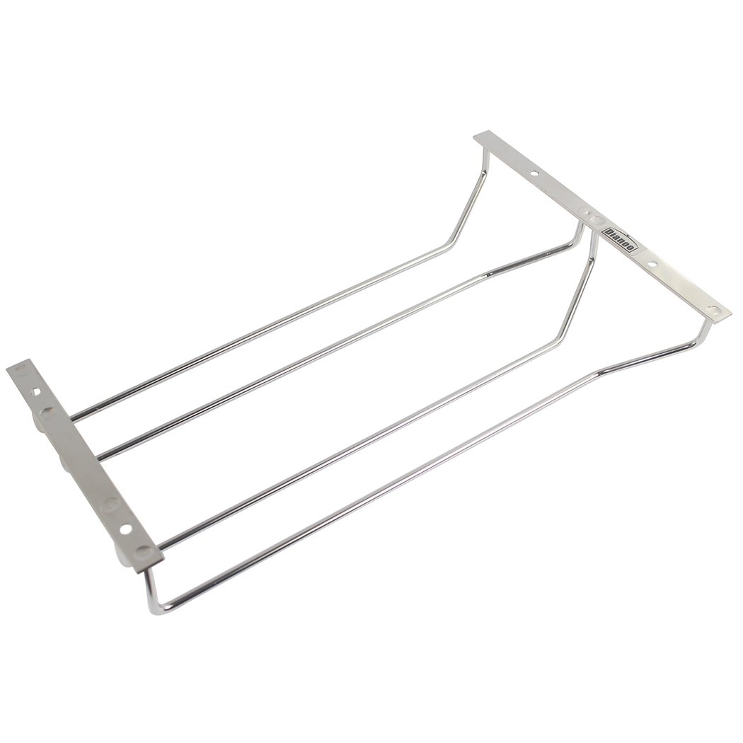 Dianoo 2 Rows 35cm Glass Wine Racks, Stemware Racks, Stainless Steel Bar Home Cup Glass Holder, Wine Glass Rack Hanger, Under Cabinet Wine Glass Stemware Rack Holder, 2 Rows