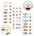 Holiday Wine Glass Charm Sticker Tags - A simple way to add that extra decoration detail to your perfect holiday party