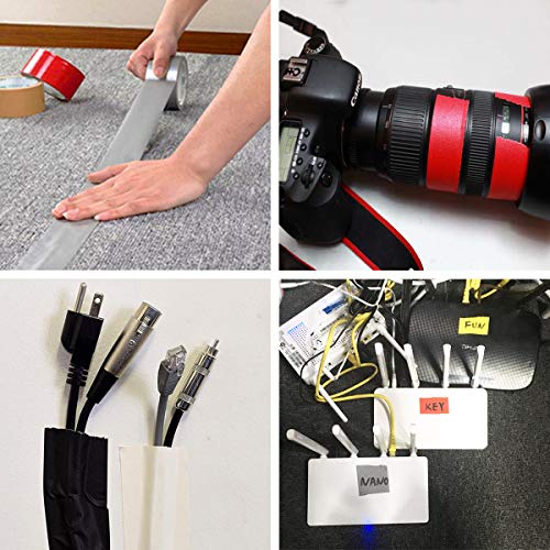 Forestchill Real Premium Grade Gaffer Tape 2 Inch X 30 Yards,Professional Heavy Duty Tape, Residue Free Matte Non Reflective Easy to Tear for Cables, Theater Stage Setup, Filming, Multip (Red)