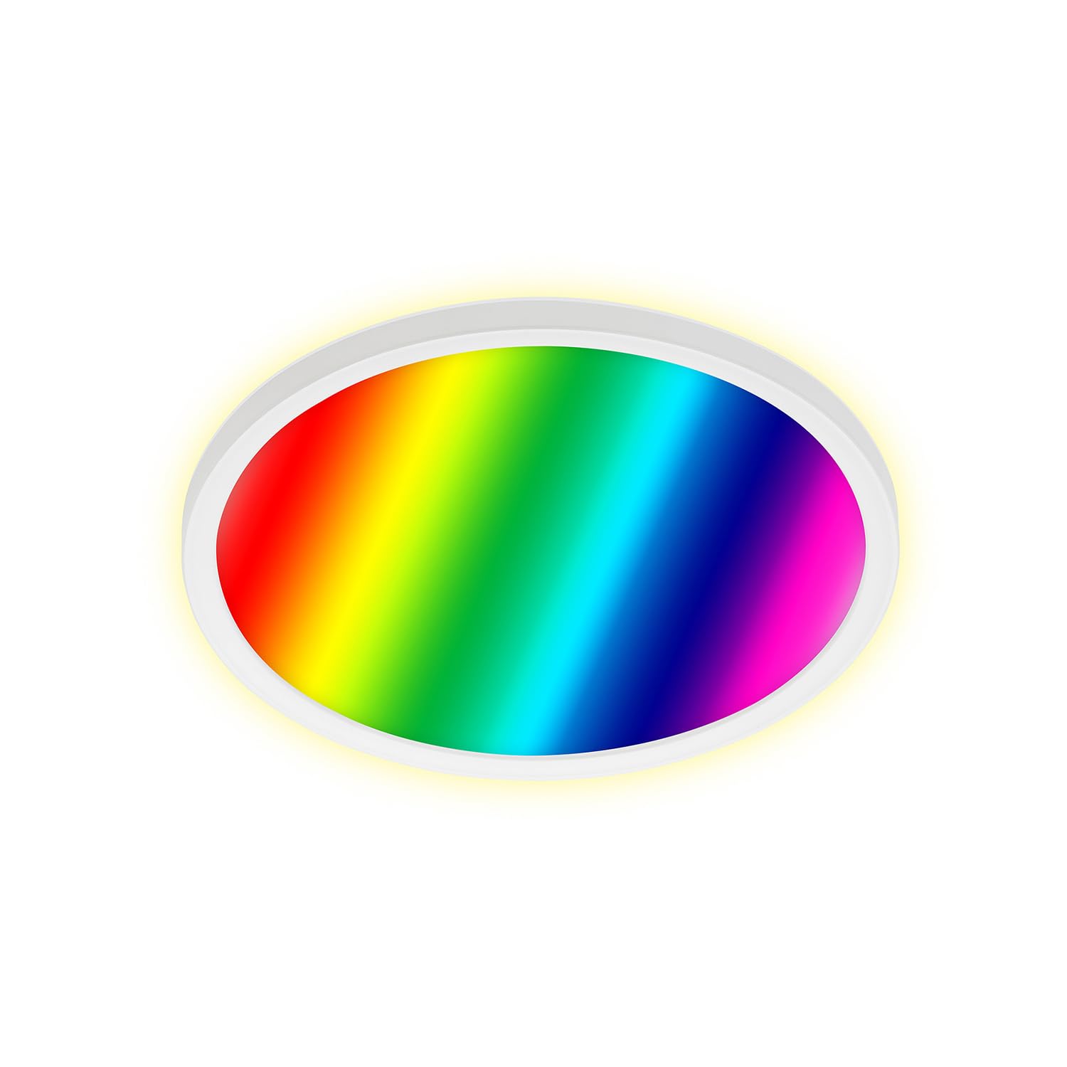 BRILONER Leuchten - LED Panel, dimmable Ceiling Light, Ceiling lamp, RGB, Colour Control, Backlight, incl. Remote Control, 15 watts, 1,850 lumens, 4,000 Kelvin, White, Ø 29.3cm