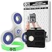 Organic Wizzard Fidget Cube and Spinner Bundle - Tri-Spinner Fidget Toy for Anxiety - Premium Quality EDC Focus Toy for Kids & Adults - Best Stress Reducer, Giving Up Smoking Relaxation Toys (Black)