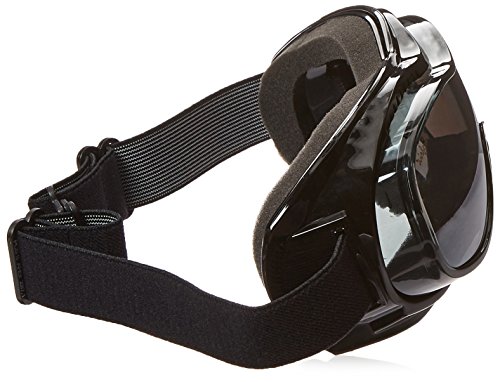 Pacific Coast Airfoil Padded 'Fit Over Glasses' Riding Goggles (Black Frame/Silver Smoke Lens) - Thumbnail 2