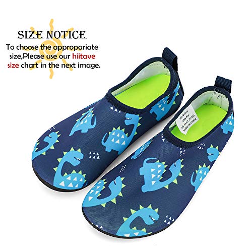 image for hiitave Kids Water Shoes Non-Slip Quick Dry Barefoot Beach Aqua Swim P