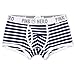 Voberry 5PC Pink Heroes Mens Sexy Boxer Briefs Cotton Striped Underwear Shorts Soft Underpants (L)
