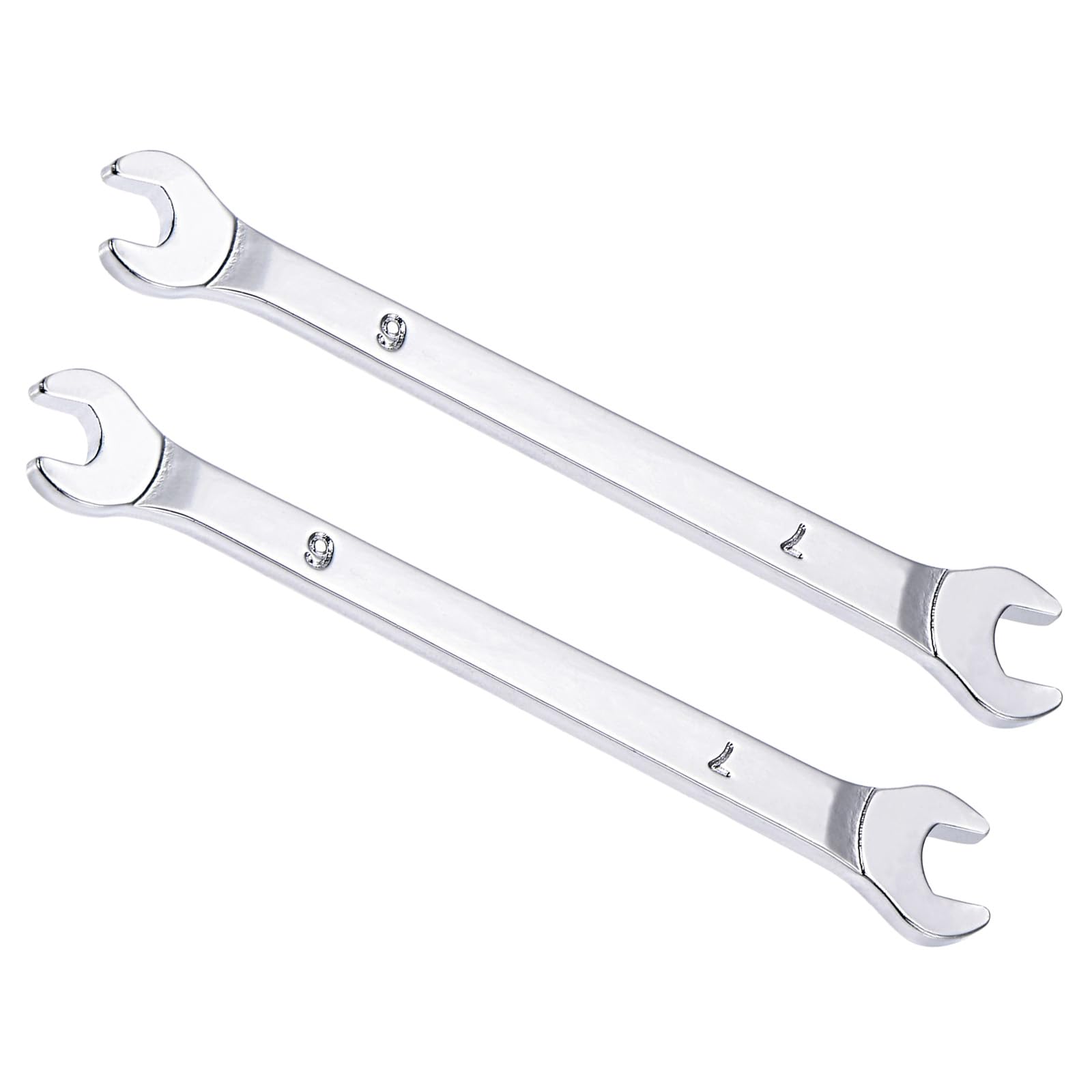 CoCud Thin Open End Wrench, Metric 6mm x 7mm, Double Ended Slim Wrench - (Applications: for Thin Nuts, Narrow Spaces), 2-Pieces