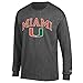 Elite Fan Shop Miami Hurricanes Long Sleeve Tshirt Varsity Charcoal - M