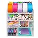 Acrylic Cosmetic Organizer with 3 Drawers, Removable Dividers and Top Shelf by D'Eco