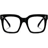 YMRFW Ovresized Blue Light Blocking Glasses for Women Men Square Computer TV Eyeglasses