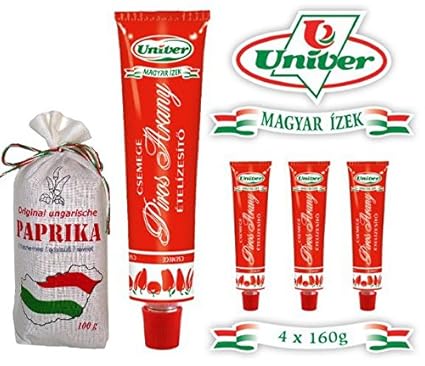 Univer SPARSET 4 x 160g MILDE Paprikacreme Rotes Gold und 1 x 100g MILDE Paprikapulver aus Katymar Ungarn