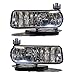 Brock Replacement Driver and Passenger Set Fog Lights Clear Lens Compatible with 2002-2006 Escalade & EXT Pickup 2003-2005 Escalade ESV