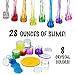 Trika Toyz Slime DIY Kit (Girls/Boys) - Slime Making/Mixing Supplies, Containers, Clear Slime 28oz/800g, Fluffy Foam, Crunchy Fishbowl Beads, Fruit Slices, Glitter, Glow Powder, & More