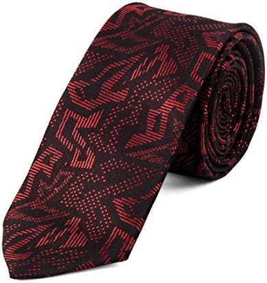 Red Zig Zag Micro Fiber Necktie