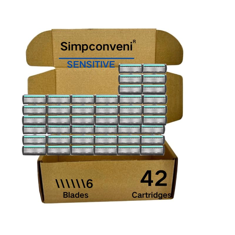 Photo 1 of ?New product offer promotion?ALL-DAY SMOOTH: refills for men -6 blades compatible with all vector2/fusion5/mach3-Sensitive Skin, 42 counts