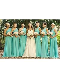 Future Girl vestido de dama de honor con un hombro largo, asimétrico, vestido de noche