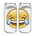 Zmart Funny Chat Emoticon Crew Socks Lovely Facial Expressions Short Socks,Multicoloured,US 5-9