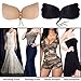 Women's Strapless Bra Self Adhesive Silicone Push Up Reusable Backless Bras with Drawstring