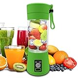 Smoothie Blender, Personal Blender, MONOLED Professional 380ML USB Rechargeable Juice Blender Food Processor Smoothie Maker Sport Bottle for Family,Office and Travel