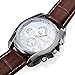 Soleasy New Men's Silver Case PU Leather Band Quartz Analog Wrist Watch WTH1009