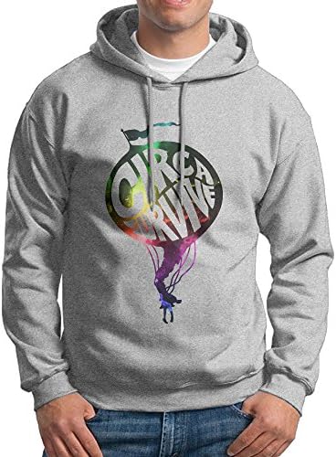 TOMM Men's Circa Rock Band Logo Survive Casual Hoodie With No Pocket Ash Large