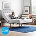 LUCID L100 Adjustable Bed Base Steel Frame - 5 Minute Assembly - Head and Foot Incline - Wired Remote Control - Queen