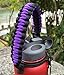 Handle for Hydro Flask - Paracord Survival Strap with Security Ring for Wide Mouth Water Bottles Carrier (Purple/Black)