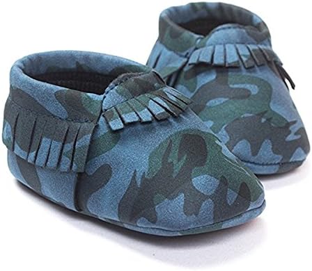 GZYIBU Tassel Baby Toddler Shoes Off Sandals I Heart Papa Mama (M (Insole 12cm), Blue)