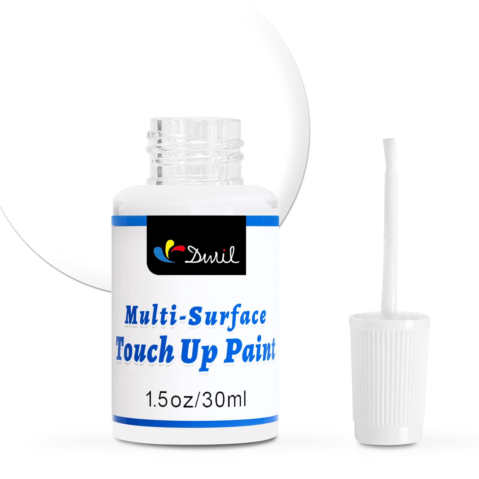 Photo 1 of DWIL White Touch Up Paint - Multi Surface Touch Up Paint Pen, Scratch Repair for Wall, Door, Cabinets, Metal, Appliance, Wood, Furniture, 1.5 Fl Oz (High-Gloss, White)