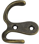 Yesmin 4 Pcs Double Prong Coat Hooks Gold 40mm 54mm With 8 Screws view 3